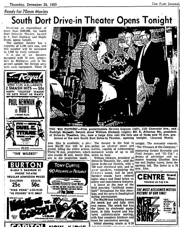 South Dort Drive-In Theatre - South Dort 12-26-63